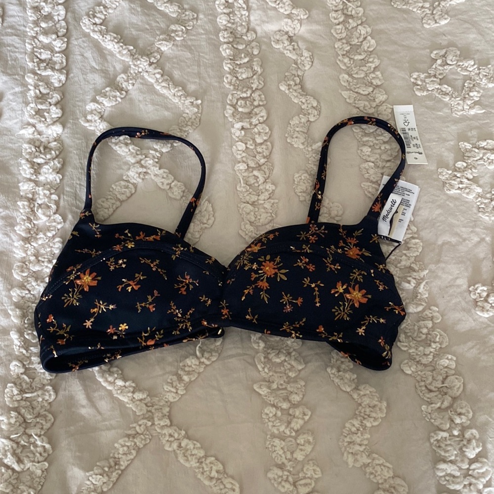 Madewell bikini top fresh sprigs xxs